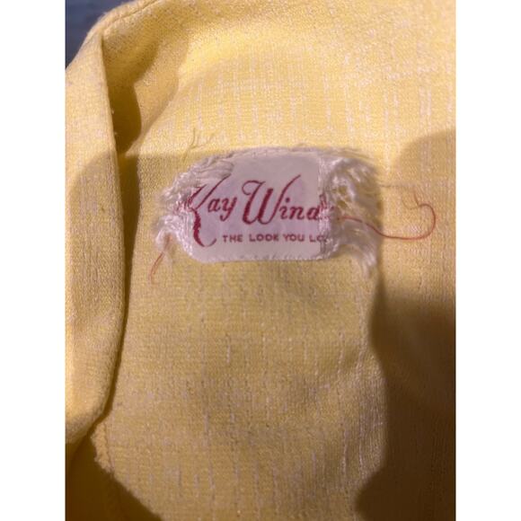 Vintage 60’s Kay Windsor yellow Sleeveless Mod midi Dress size Small - Picture 5 of 9